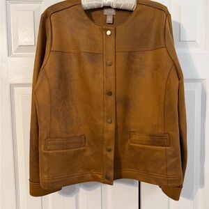 Chico's Women's Tan Leather Jacket